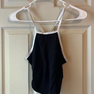 juniors black crop tank